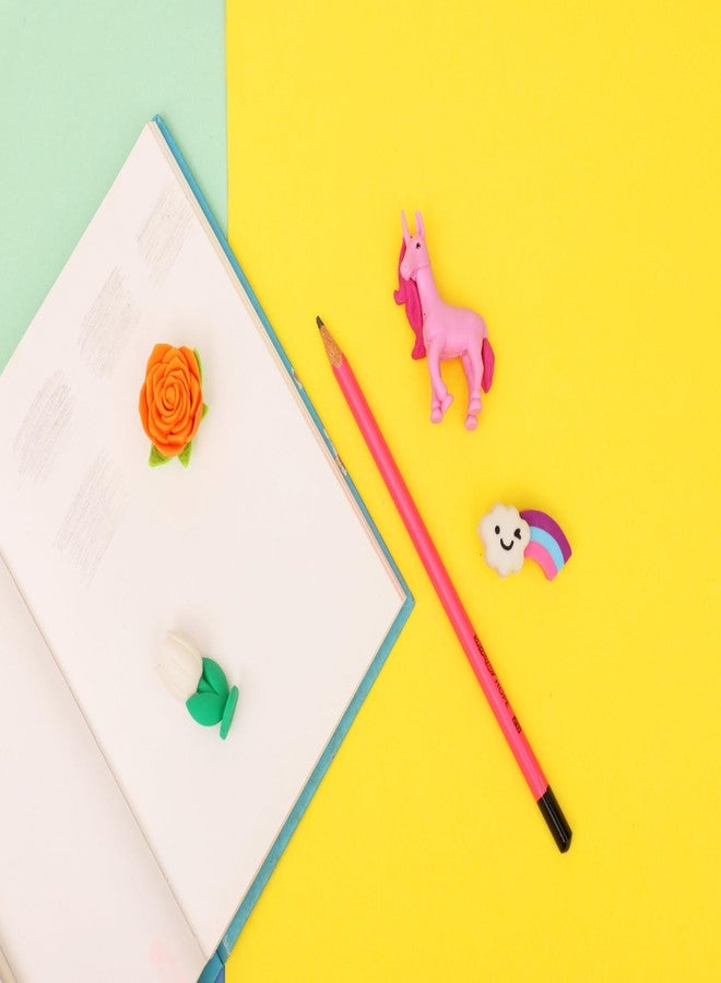 ILEARNNGROW 4 Pack Unicorn Eraser Set | Fun Colorful Cute Erasers for Kids School Supplies | Creative Stationery Learning Tool | Ideal Return Gift Choice - Image 3